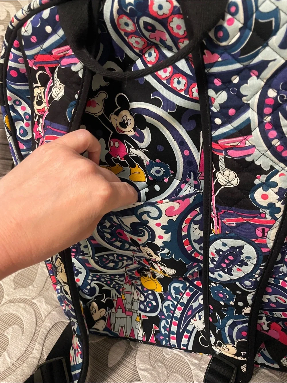 Worn Once Vera Bradley Mickey’s Whimsical Paisley Campus Backpack